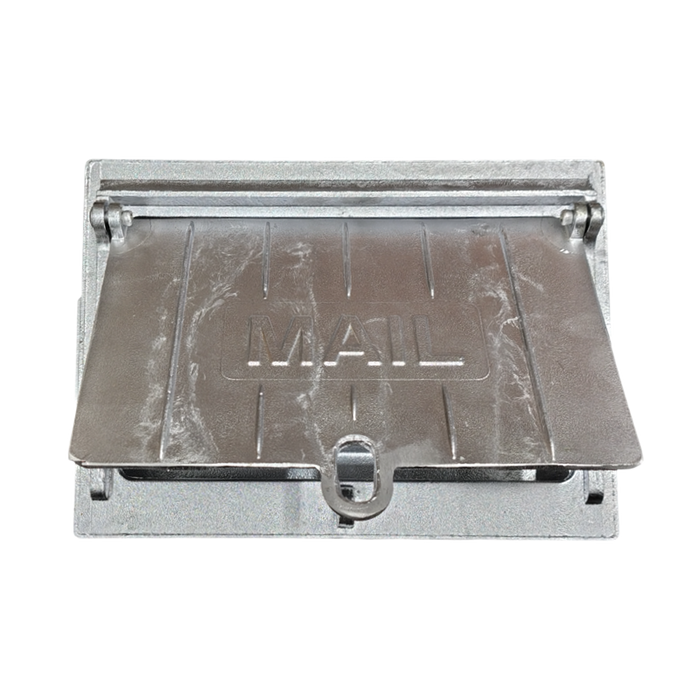 Aluminium Brick-In Letterbox Set | Lockable and Hinged | Back Open