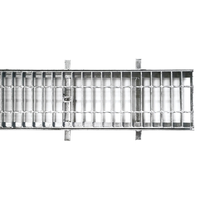 Galvanised Steel Grate and Frame Complete Set 150mm 30mm 2m